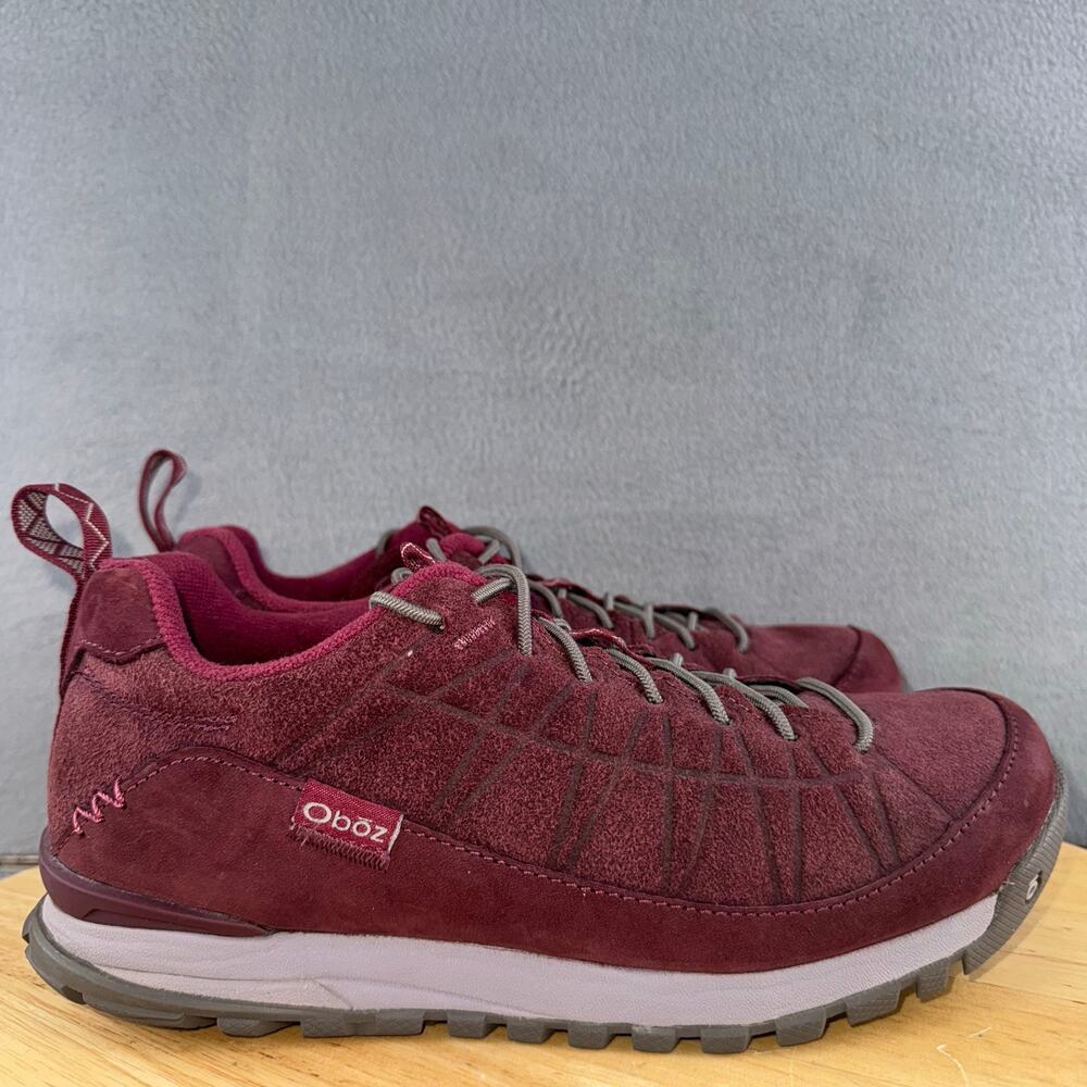 Oboz Jeannette Low Hiking Shoes Red Suede Lace Up Women’s Size 6.5 US - Picture 3 of 8